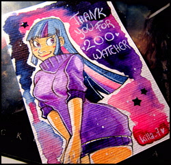 Size: 3134x3027 | Tagged: safe, artist:killa7, derpibooru import, twilight sparkle, human, humanized, traditional art