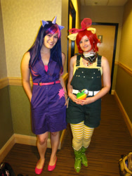 Size: 2736x3648 | Tagged: safe, derpibooru import, apple bloom, twilight sparkle, human, cosplay, irl, irl human, photo