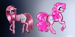 Size: 1000x500 | Tagged: safe, artist:fanaticpanda, pinkie pie, earth pony, pony, female, mare, pink coat, pink mane, pinkamena diane pie, solo