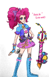 Size: 460x720 | Tagged: safe, artist:aizy-boy, pinkie pie, human, crossover, humanized, kingdom hearts, solo