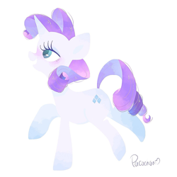 Size: 1307x1307 | Tagged: safe, artist:1drfl_world_end, rarity, pony, unicorn, female, mare, simple background, solo, white background