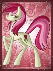 Size: 675x900 | Tagged: safe, artist:raptor007, roseluck, earth pony, pony, cutie mark, female, mare, solo, two toned mane