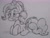 Size: 2592x1944 | Tagged: safe, artist:sparkarez, pinkie pie, earth pony, pony, prone, solo, traditional art