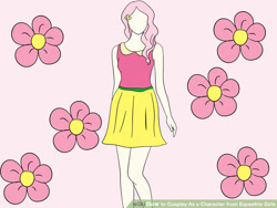 Size: 728x546 | Tagged: safe, fluttershy, equestria girls, clothes, costume, no face, skirt, wikihow