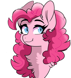 Size: 5000x5500 | Tagged: safe, artist:scarletskitty12, pinkie pie, earth pony, pony, absurd resolution, bust, chest fluff, cute, diapinkes, portrait, simple background, solo, transparent background