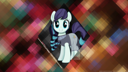 Size: 1920x1080 | Tagged: safe, artist:caliazian, artist:mrchezco1995, derpibooru import, coloratura, earth pony, pony, clothes, delighted, female, looking at you, mare, outfit, rara, skirt, smiling, solo, vector, wallpaper