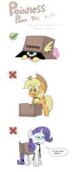 Size: 1440x3400 | Tagged: dead source, safe, artist:jittery-the-dragon, applejack, fluttershy, rarity, earth pony, pegasus, pony, unicorn, box, eating, hiding, pointless pony tips, pony in a box, silly, silly pony, simple background, transparent background, who's a silly pony, you fail life