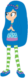 Size: 208x574 | Tagged: safe, artist:selenaede, artist:user15432, human, equestria girls, barely eqg related, base used, blue dress, blueberry muffin (strawberry shortcake), clothes, crossover, dress, equestria girls style, equestria girls-ified, headband, shoes, socks, stockings, strawberry shortcake, strawberry shortcake's berry bitty adventures, thigh highs