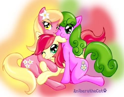 Size: 900x701 | Tagged: safe, artist:anibaruthecat, daisy, lily, lily valley, roseluck