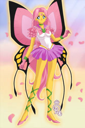 Size: 400x600 | Tagged: safe, artist:cobrawolf_meiji, fluttershy, human, humanized, sailor moon