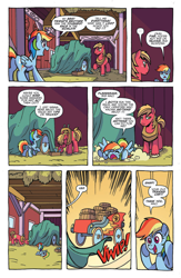 Size: 994x1529 | Tagged: safe, artist:tonyfleecs, derpibooru import, idw, big macintosh, rainbow dash, pegasus, pony, spoiler:comic, spoiler:comic87, preview