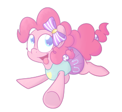 Size: 1280x1170 | Tagged: safe, artist:mr-degration, pinkie pie, earth pony, pony, bowtie, clothes, cute, diapinkes, pleated skirt, simple background, skirt, solo, tanktop, tongue out, transparent background, underhoof