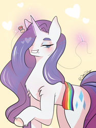 Size: 2448x3264 | Tagged: safe, artist:doki-doodles, rarity, pony, unicorn, female, gay pride flag, mare, needle, pride, pride month, solo, thread