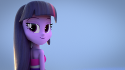 Size: 1920x1080 | Tagged: safe, artist:efk-san, derpibooru import, twilight sparkle, equestria girls, 3d, blender, gradient background, lidded eyes, solo, wallpaper