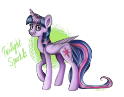 Size: 1400x1100 | Tagged: safe, artist:heather-west, derpibooru import, twilight sparkle, twilight sparkle (alicorn), alicorn, pony, female, mare, smiling, solo