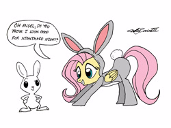 Size: 4000x3000 | Tagged: safe, artist:willisninety-six, angel bunny, fluttershy, pegasus, pony, bunny costume, bunnyshy, clothes