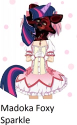 Size: 498x808 | Tagged: safe, derpibooru import, twilight sparkle, 1000 hours in ms paint, five nights at freddy's, foxy, fusion, madoka foxy sparkle, madoka kaname, ms paint, nightmare fuel, wat, what has science done, why