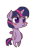 Size: 1266x1818 | Tagged: safe, artist:mrs1989, derpibooru import, twilight sparkle, twilight sparkle (alicorn), alicorn, pony, bipedal, chibi, female, mare, simple background, solo, transparent background