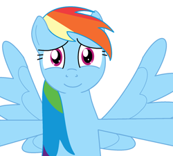 Size: 1540x1384 | Tagged: safe, artist:theawesomeguy98201, derpibooru import, rainbow dash, pegasus, pony, hug, solo, wings