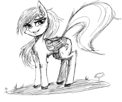 Size: 917x766 | Tagged: safe, artist:anonymous, derpibooru import, rainbow dash, pegasus, pony, /mlp/, 4chan, drawthread, monochrome, solo