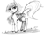 Size: 917x766 | Tagged: safe, artist:anonymous, derpibooru import, rainbow dash, pegasus, pony, /mlp/, 4chan, drawthread, monochrome, solo