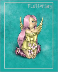Size: 1600x2000 | Tagged: safe, artist:aalienoor, fluttershy, human, clothes, humanized, solo, sweater, sweatershy