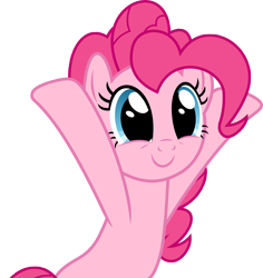 Size: 7000x7418 | Tagged: safe, artist:luckreza8, pinkie pie, earth pony, pony, spice up your life, absurd resolution, cute, diapinkes, simple background, solo, transparent background, vector