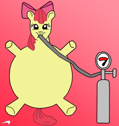 Size: 1024x1087 | Tagged: safe, artist:vj-rabbit, apple bloom, apple bloon, helium tank, inflation