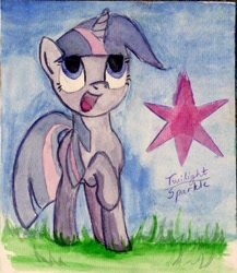 Size: 1655x1905 | Tagged: safe, artist:tivy, derpibooru import, twilight sparkle, solo, traditional art