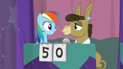 Size: 1920x1080 | Tagged: safe, derpibooru import, screencap, matilda, rainbow dash, pegasus, pony, a trivial pursuit, bell