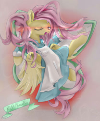 Size: 2500x3000 | Tagged: safe, artist:redheadfly, fluttershy, pegasus, pony, clothes, crossover, dress, kagerou project, solo