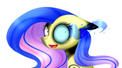 Size: 1024x576 | Tagged: safe, artist:despotshy, fluttershy, pegasus, pony, nightmare fluttershy, simple background, solo, transparent background