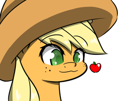 Size: 3300x2631 | Tagged: safe, artist:misterbrony, applejack, earth pony, pony, apple, cute, jackabetes, solo