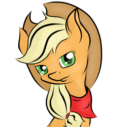 Size: 2600x2600 | Tagged: safe, artist:thunderwub, applejack, earth pony, pony, bandana, looking at you, simple background, solo, transparent background