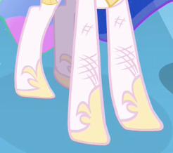 Size: 246x218 | Tagged: safe, screencap, princess celestia, alicorn, pony, princess twilight sparkle (episode), bruised, cropped, hoof shoes, hooves, legs, pictures of legs