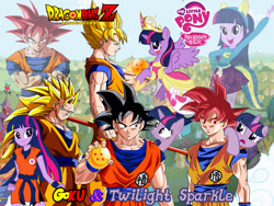 Size: 1024x768 | Tagged: safe, derpibooru import, twilight sparkle, twilight sparkle (alicorn), alicorn, equestria girls, blushing, carla castañeda, crossover, dragon ball z, goku, mario castañeda, son goku, spanish, super saiyan, super saiyan 3, super saiyan god, super saiyan red, voice actor joke