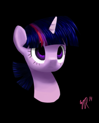 Size: 423x525 | Tagged: safe, artist:tallaferroxiv, derpibooru import, twilight sparkle, pony, unicorn, female, mare, multicolored mane, purple coat, solo