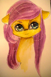 Size: 2672x4000 | Tagged: safe, artist:anuhanele, fluttershy, pegasus, pony, acrylic painting, female, mare, traditional art