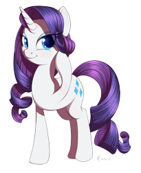 Size: 1800x2200 | Tagged: safe, artist:divlight, rarity, pony, unicorn, alternate hairstyle, bedroom eyes, female, looking at you, mare, simple background, smiling, solo, transparent background