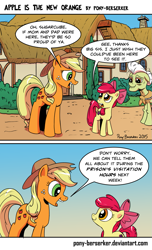 Size: 893x1467 | Tagged: safe, artist:pony-berserker, apple bloom, applejack, granny smith, earth pony, pony, crusaders of the lost mark, applejack's parents, comic, i can't believe it's not idw, scene interpretation