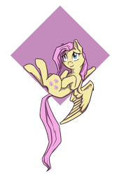 Size: 1111x1567 | Tagged: safe, artist:28gooddays, fluttershy, pegasus, pony, abstract background, lying, on back, simple background, smiling, solo, square, transparent background