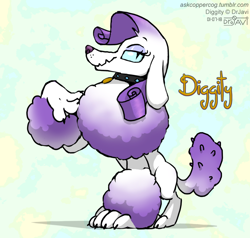 Size: 1000x950 | Tagged: safe, artist:drjavi, rarity, oc, oc:diggity, diamond dog, poodle, diamond dogified, raripoodle, solo, species swap