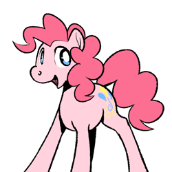 Size: 600x600 | Tagged: safe, artist:rwl, pinkie pie, earth pony, pony, female, mare, simple background, solo, white background