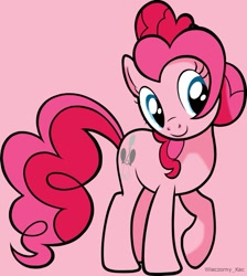 Size: 845x945 | Tagged: safe, artist:wieczornykac, pinkie pie, earth pony, pony, alternate cutie mark, female, mare, pink coat, pink mane, solo