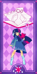 Size: 500x1000 | Tagged: safe, artist:ruhiana, derpibooru import, twilight sparkle, human, crossover, humanized, magical girl, puella magi madoka magica, solo, witch