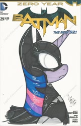 Size: 1024x1589 | Tagged: safe, artist:ponygoddess, derpibooru import, twilight sparkle, batman, crossover, solo