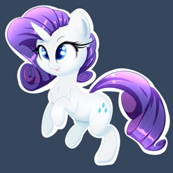 Size: 2000x2000 | Tagged: safe, artist:madacon, rarity, pony, unicorn, cute, female, raribetes, simple background, solo