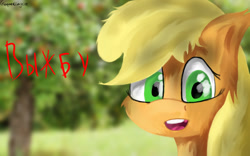 Size: 1680x1050 | Tagged: safe, applejack, earth pony, pony, female, mare, russian, solo, vulgar