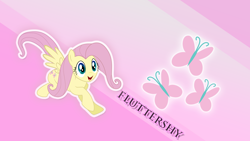 Size: 1280x720 | Tagged: safe, artist:redspone, derpibooru exclusive, derpibooru import, fluttershy, pegasus, pony, cutie mark, wallpaper