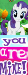 Size: 250x662 | Tagged: safe, artist:horsesplease, rarity, pony, unicorn, caption, expand dong, exploitable meme, gameloft, image macro, meme, mine!, pure unfiltered evil, solo, wow! glimmer